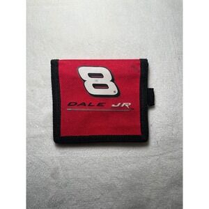 NASCAR Dale Earnhardt Jr 8 Wallet Red Black Canvas Nylon Bifold Racing Fan Gear
